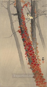  Koson Canvas - great tits on a branch Ohara Koson Japanese